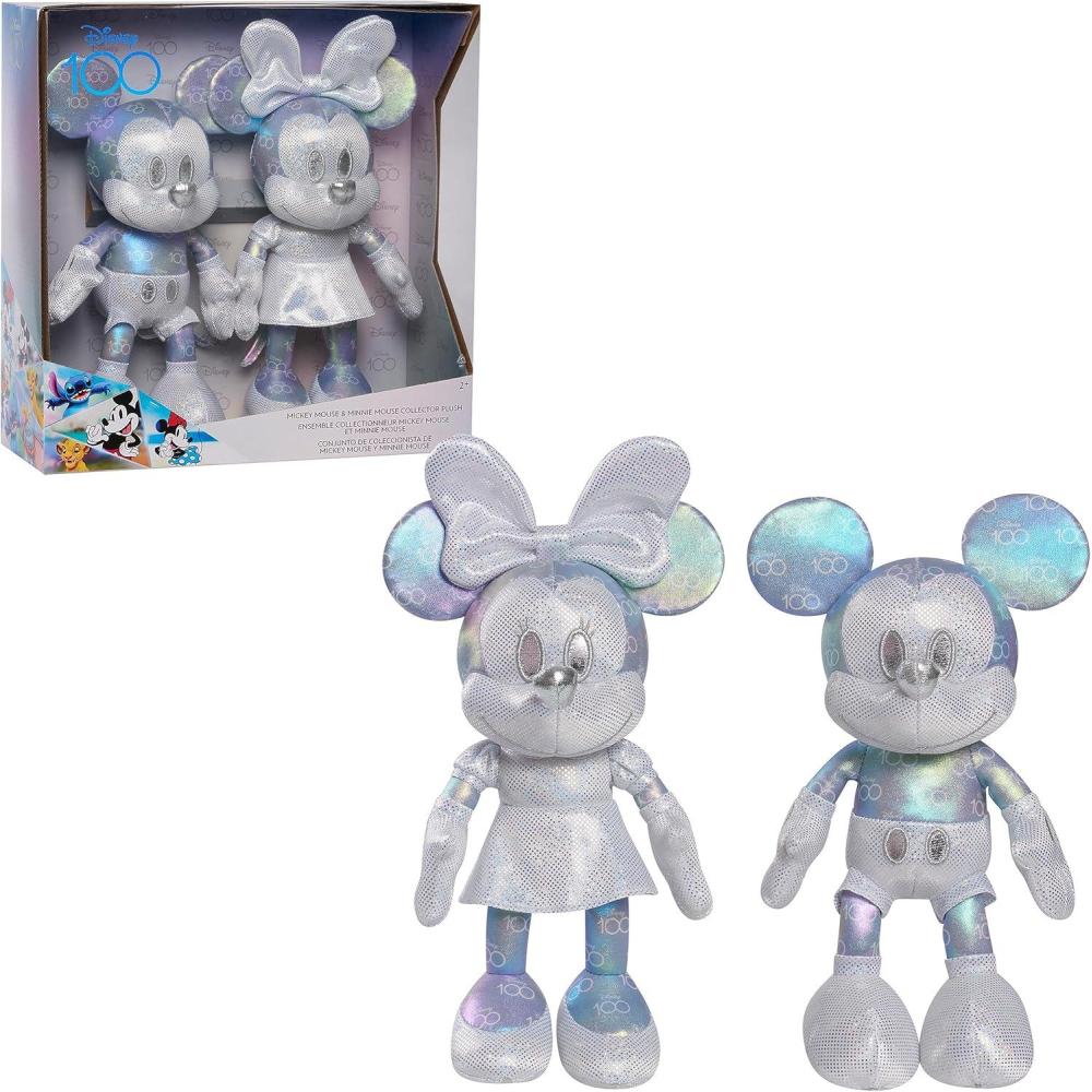 image:imageDisney100 Years of Wonder Mickey Mouse amp Minnie Mouse Collector Set Plush Stuffed Animals Kids Toys for Ages 2 Up by Just PlayMedium