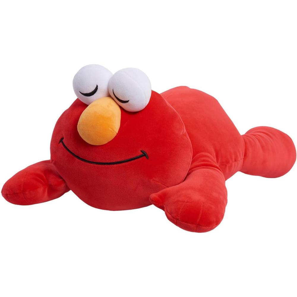 image:imageSesame Street Sleepy Friends 22inch Elmo Soft and Squishy Plush with Embroidered Details Red Monster Kids Toys for Ages 0 by Just Play