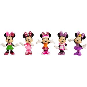 Disney Junior Minnie Mouse 3-inch Collectible Figure Set, 5 Piece Set, Kids Toys for Ages 3 Up by Just Play