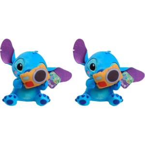 Disney Stitch That’s So Stitch Small 7-inch Plush with Camera Stuffed Animal, Soft Material, Kids Toys for Ages 2 Up by Just Play(Small (Pack of 2))