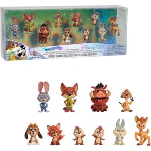 Disney100 Years of Relentless Pursuit, Limited Edition 8-piece Figure Set, Kids Toys for Ages 3 Up by Just Play(Furry Friendships)