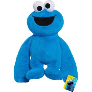 Sesame Street Monster Hugs Cookie Monster Weighted Sensory Plushie, Blue, Kids Toys for Ages 18 Month, Amazon Exclusive by Just Play