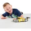 Hot Wheels Color Crashers Cyber Speeder Vehicle, 10-Inch Blue Motorized Toy Car with Lights and Realistic Racing Sounds, Kids Toys for Ages 3 Up by Just Play(Yellow)