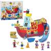 Disney Junior Mickey Mouse Funhouse Treasure Adventure Pirate Ship with Bonus Figures, 18-Piece Toy Figures and Playset, Kids Toys for Ages 3 Up, Amazon Exclusive by Just Play