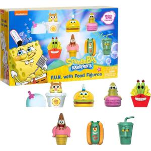 SpongeBob SquarePants Fun with Food 2.5-inch Figure Set, Features 7 Bikini Bottom Buddies, Kids Toys for Ages 3 Up, Amazon Exclusive by Just Play