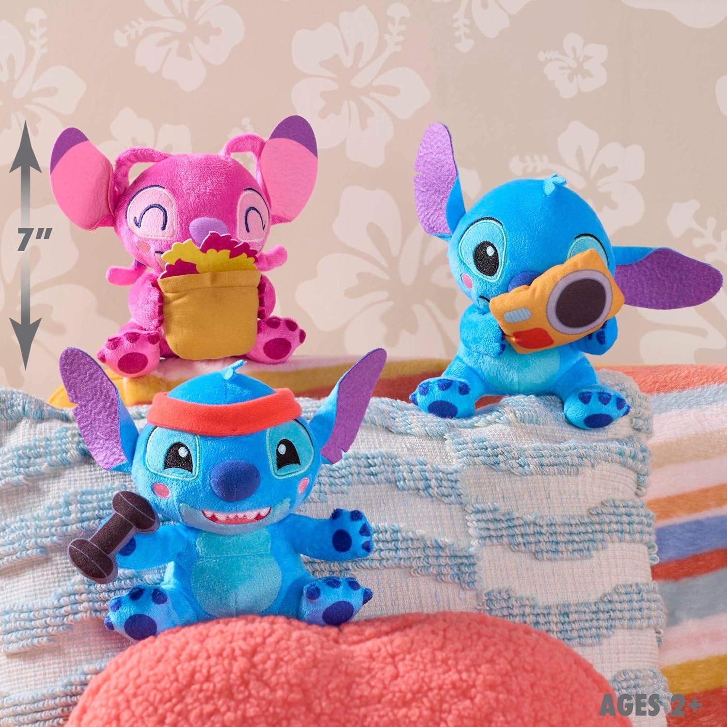 image:imageDisney Stitch thats So Stitch Small 7inch Plush with Barbell Stuffed Animal Soft Material Easter Basket Fillers Gifts Presents Kids Toys for Ages 2 Up by Just Play