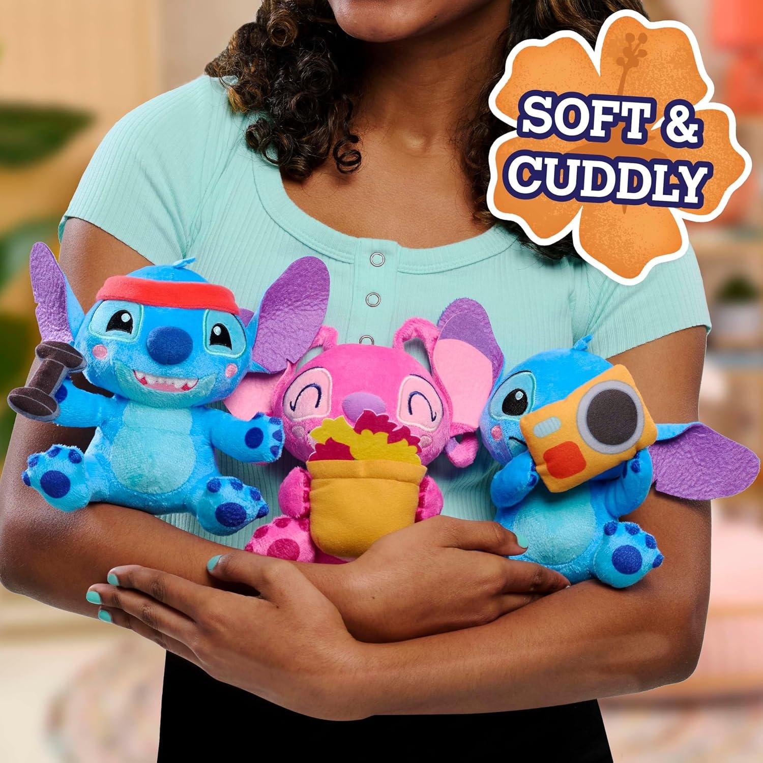 image:imageDisney Stitch thats So Stitch Small 7inch Plush with Barbell Stuffed Animal Soft Material Easter Basket Fillers Gifts Presents Kids Toys for Ages 2 Up by Just Play