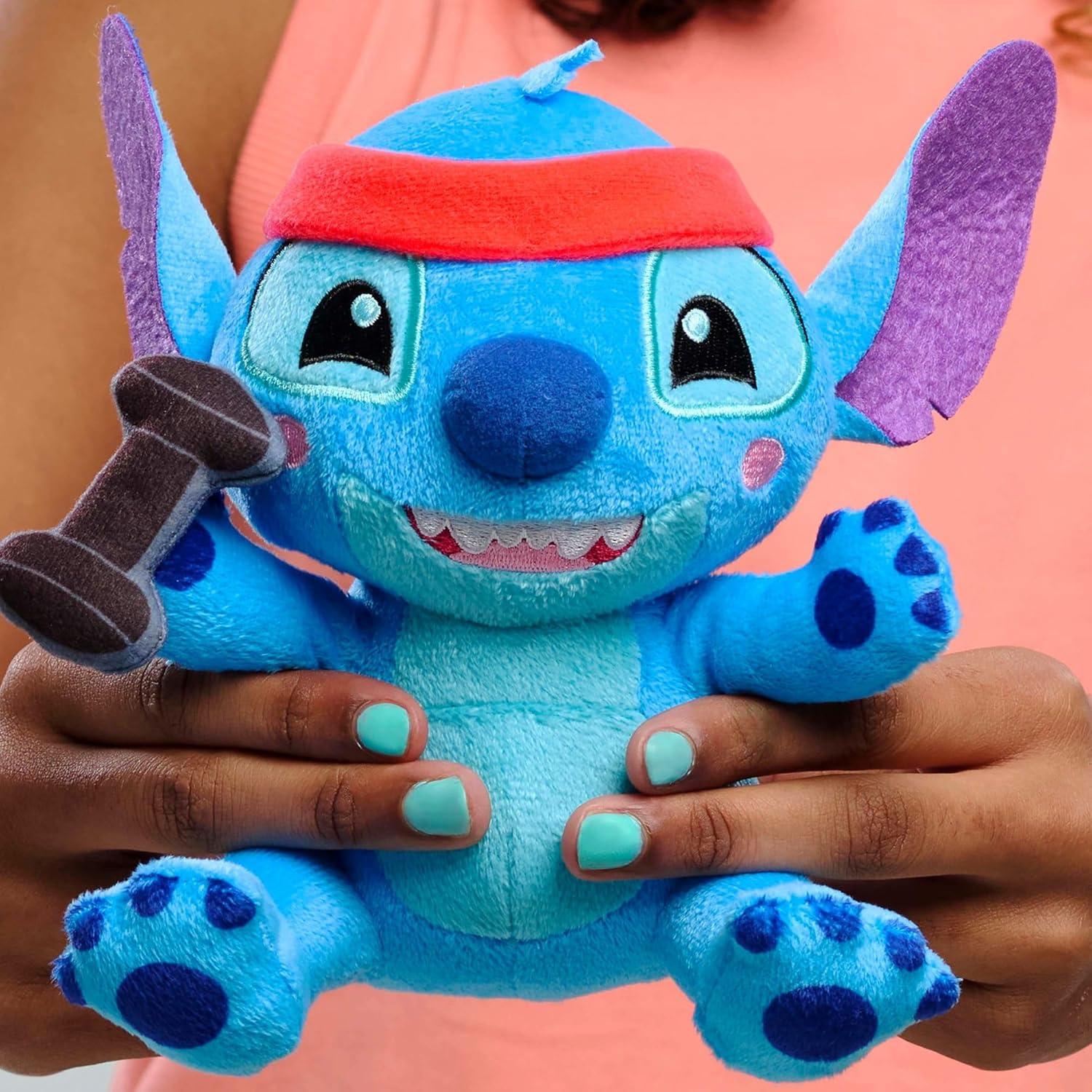 image:imageDisney Stitch thats So Stitch Small 7inch Plush with Barbell Stuffed Animal Soft Material Easter Basket Fillers Gifts Presents Kids Toys for Ages 2 Up by Just Play