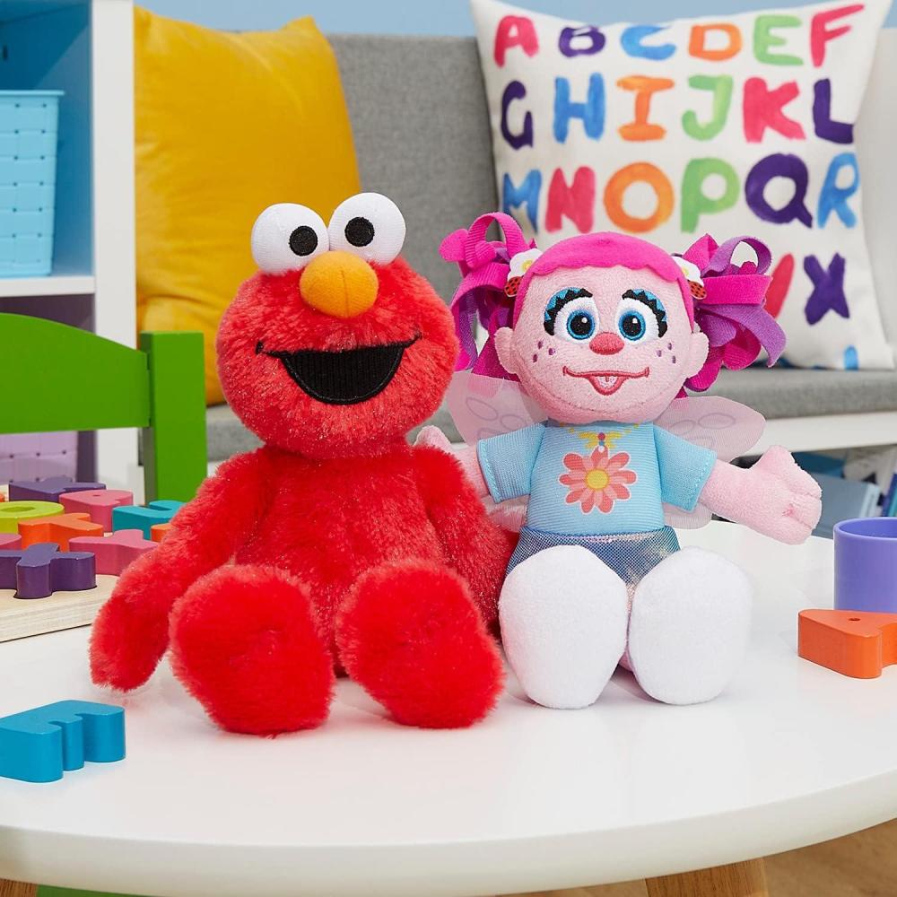 image:imageSesame Street Friends Elmo and Abby Cadabby 8inch 2piece Sustainable Plush Stuffed Animals Set