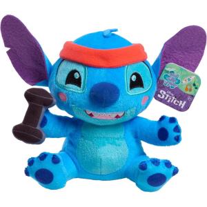 Disney Stitch that’s So Stitch Small 7-inch Plush with Barbell Stuffed Animal, Soft Material, Easter Basket Fillers, Gifts, Presents, Kids Toys for Ages 2 Up by Just Play