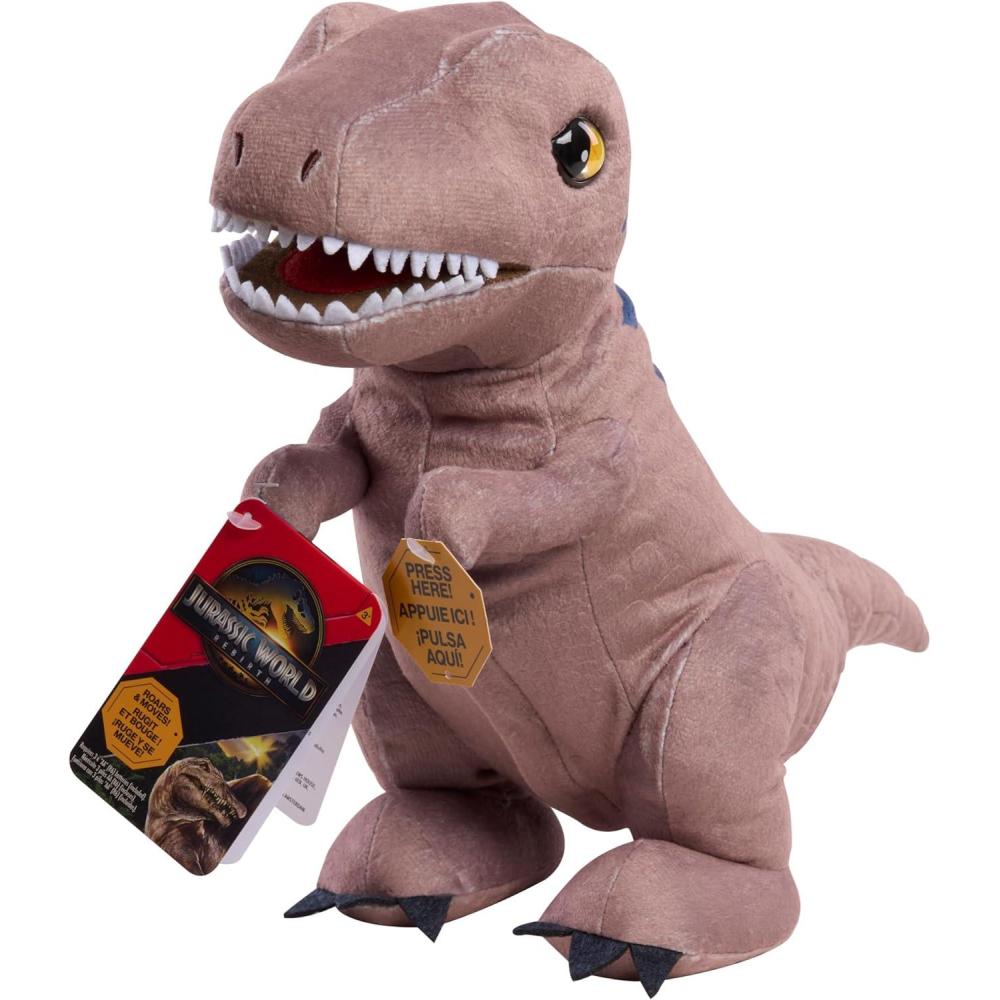 image:imageJURASSIC WORLD Rebirth Roaring T rex 105 Inch Interactive Plush Dinosaur Toy Boys and Girls Ages 3 and Up Kids Toys for Ages 3 Up by Just Play