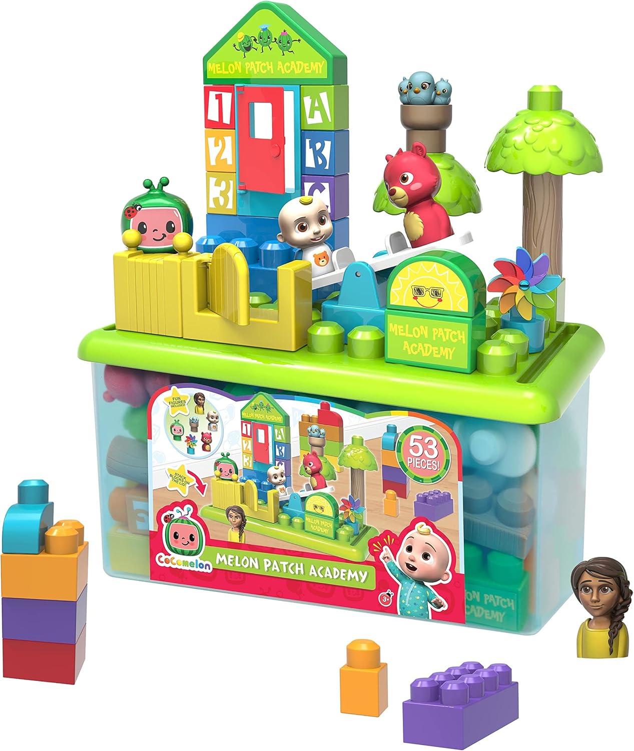 image:imageJust Play CoComelon Patch Academy 53 Large Building Blocks Includes 6 Character Figures Multicolor 96119