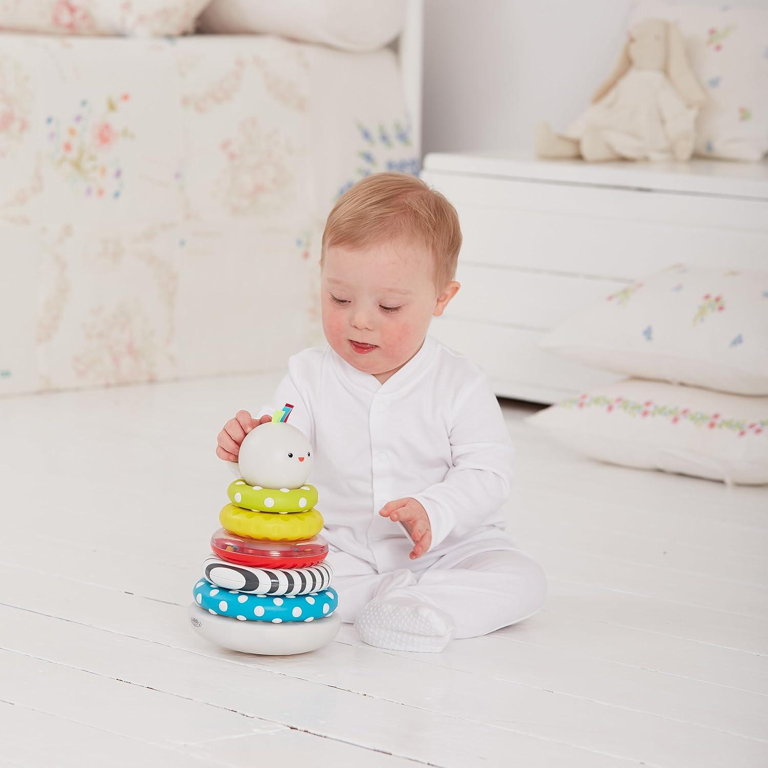 image:imageEarly Learning Centre Little Senses Glowing Stacking Rings Stimulates Senses Fine Motor Skills Hand Eye Coordination Kids Toys for Ages 06 Month Amazon Exclusive