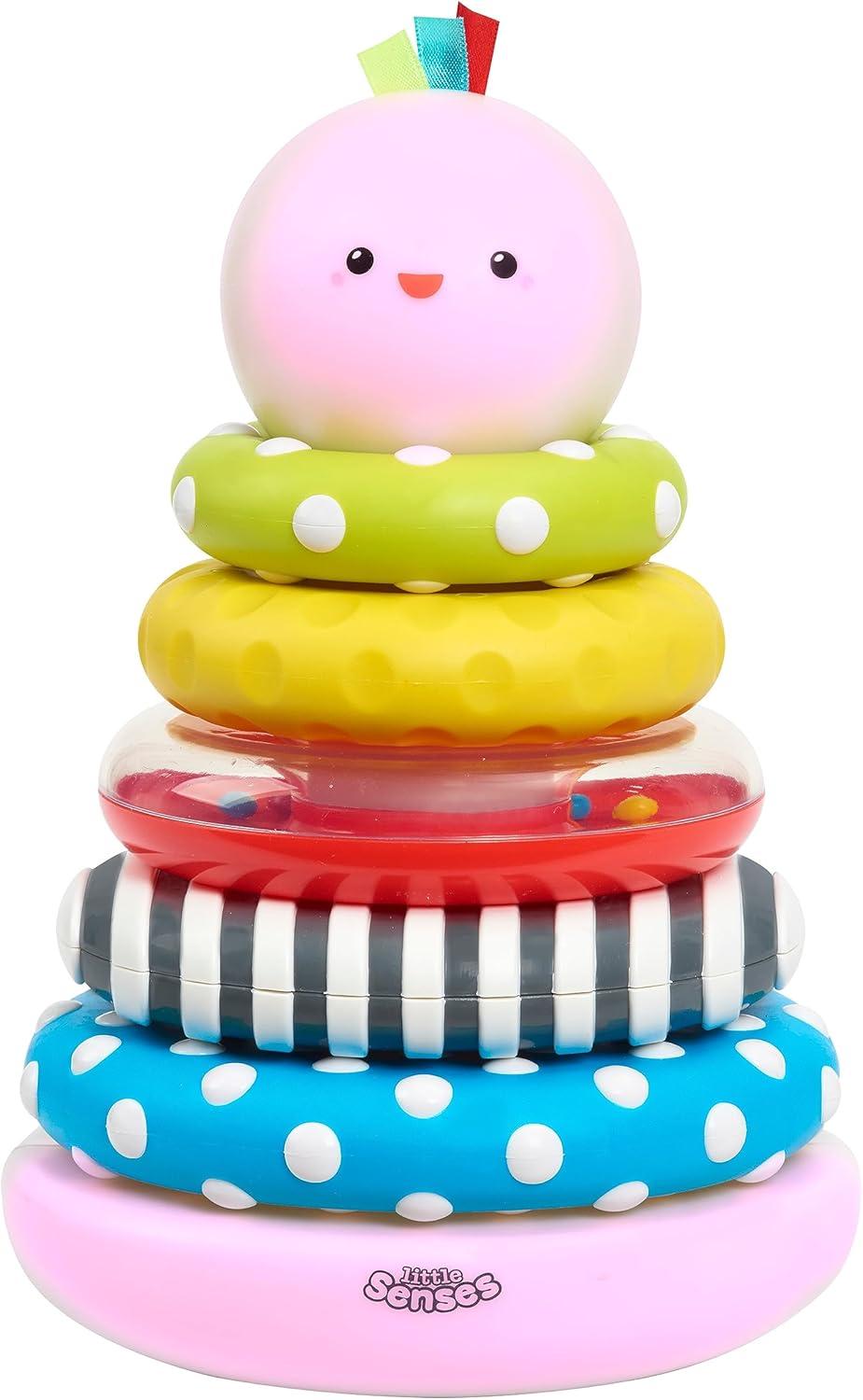 image:imageEarly Learning Centre Little Senses Glowing Stacking Rings Stimulates Senses Fine Motor Skills Hand Eye Coordination Kids Toys for Ages 06 Month Amazon Exclusive