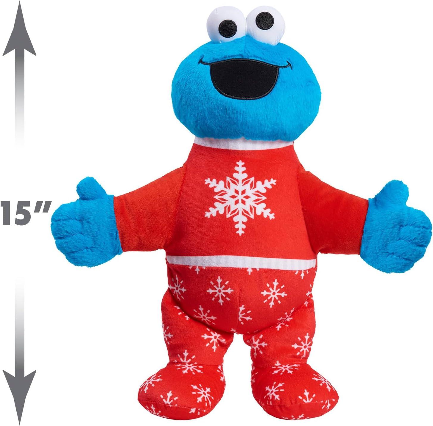 image:imageSesame Street Holiday 15inch Large Plush Elmo Stuffed Animal Red Super Soft Plush Kids Toys for Ages 18 Month by Just PlayCookie Monster