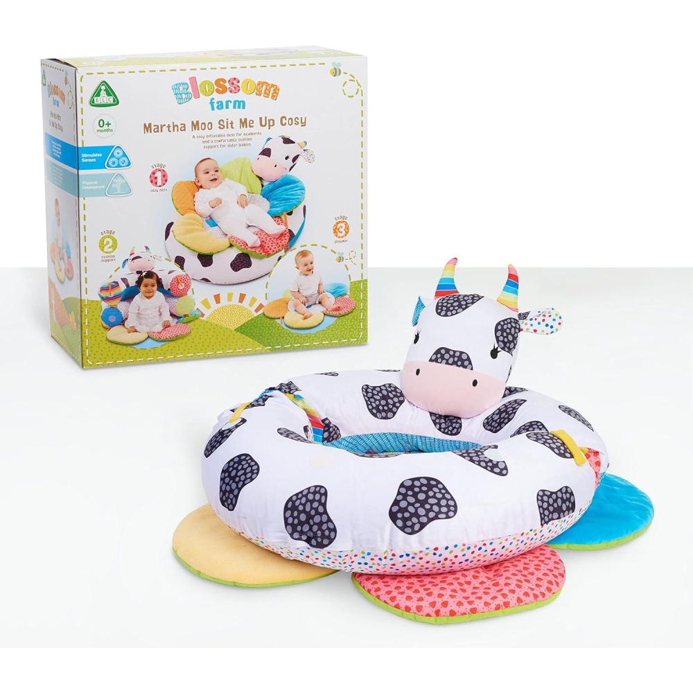 image:imageEarly Learning Centre Blossom Farm Martha Moo Sit Me Up Cozy Sensory and Physical Development Infant Toy Kids Toys for Ages 0 Amazon Exclusive