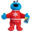 Sesame Street Holiday 15-inch Large Plush Elmo Stuffed Animal, Red, Super Soft Plush, Kids Toys for Ages 18 Month by Just Play(Cookie Monster)