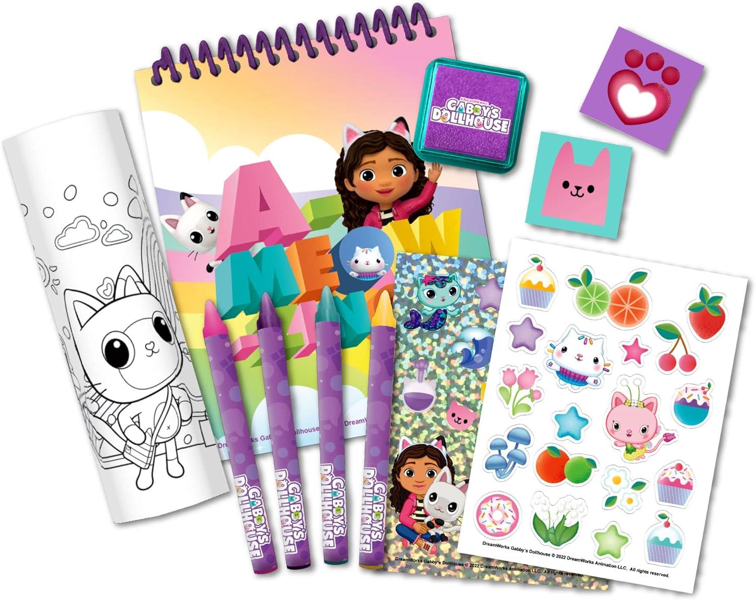 image:imageTara Toys Gabbys Dollhouse My Own Creativity Set AllinOne Activity Kit with Coloring Stickers amp Crafts Fun Travel and Party Toy for Kids Ages 3 DreamWorks Official