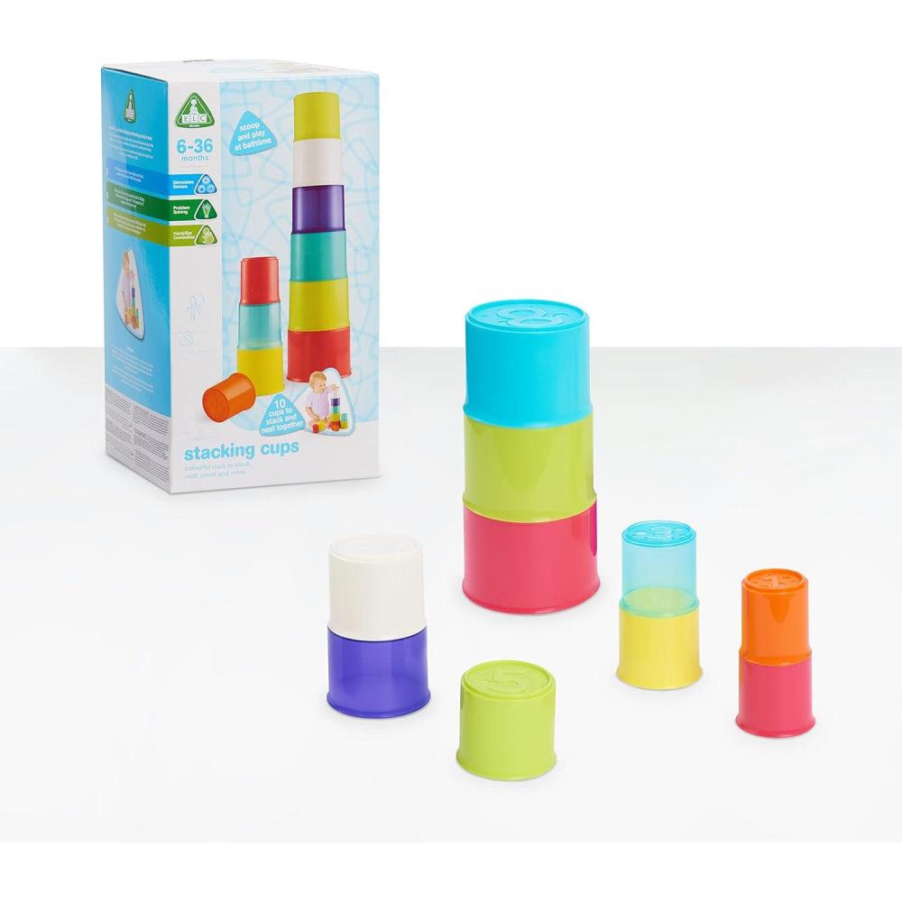 image:imageEarly Learning Centre Stacking Cups Sensory ProblemSolving and HandEye Coordination Baby Toy 10 Colorful Cups with Numbers Kids Toys for Ages 06 Month Amazon Exclusive