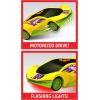 Hot Wheels Pop Racers Car Exotique Toy Vehicle, 7-Inch Yellow Motorized Toy Car, Lights, Sounds, Pops Wheelies, Kids Toys for Ages 3 Up by Just Play