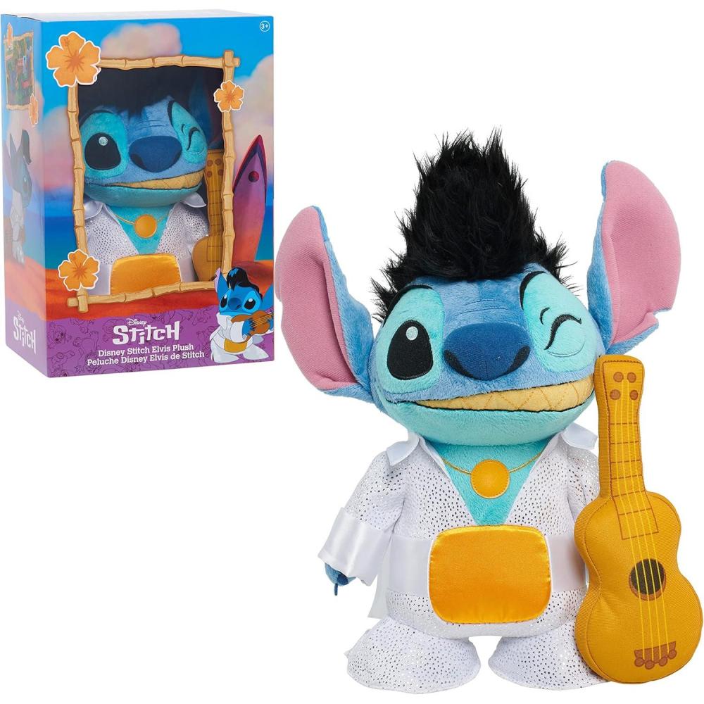 image:imageJust Play STITCH Disney Elvis Stitch Collector Plush Stuffed Animal Alien Officially Licensed Kids Toys for Ages 3 Up Amazon Exclusive