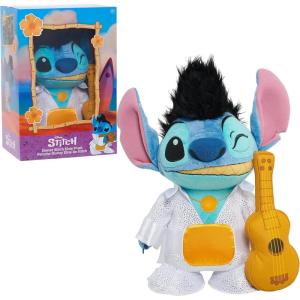 Just Play STITCH Disney Elvis Stitch Collector Plush Stuffed Animal, Alien, Officially Licensed Kids Toys for Ages 3 Up, Amazon Exclusive