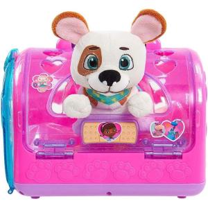 Doc McStuffins On-the-Go Pet Carrier Findo Stuffed Animal and Doctor Kit Pretend Play, Kids Toys for Ages 3 Up by Just Play(Oliver)