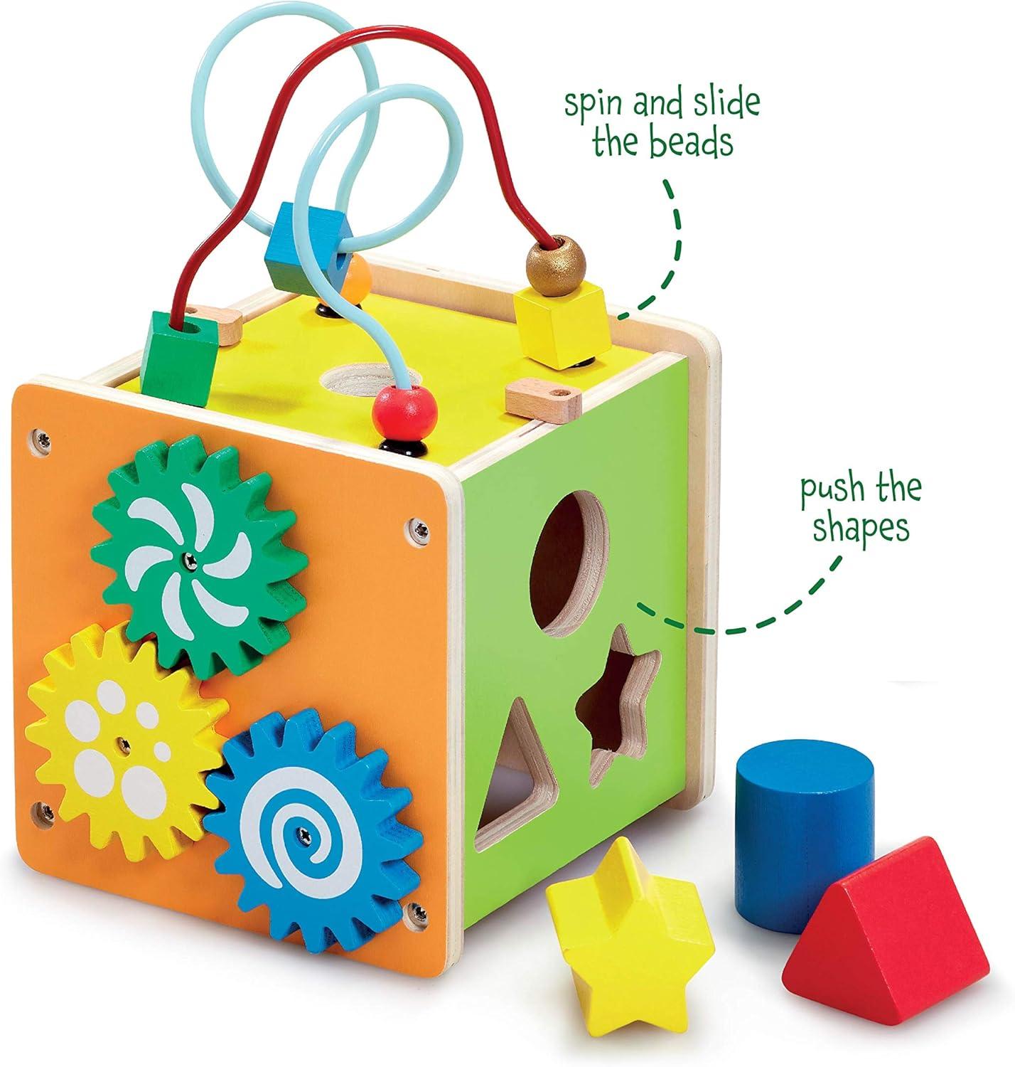 image:imageEarly Learning Centre Wooden Stacking Train Hand Eye Coordination Problem Solving Kids Toys for Ages 18 Month Amazon ExclusiveMini Wooden Activity Cube