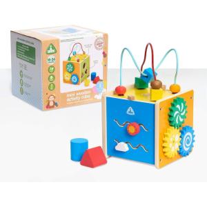 Early Learning Centre Wooden Stacking Train, Hand Eye Coordination, Problem Solving, Kids Toys for Ages 18 Month, Amazon Exclusive(Mini Wooden Activity Cube)