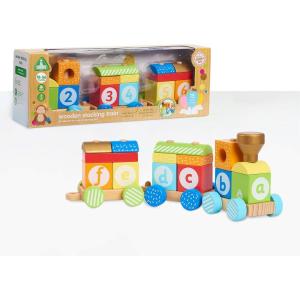 Early Learning Centre Wooden Stacking Train, Hand Eye Coordination, Problem Solving, Kids Toys for Ages 18 Month, Amazon Exclusive(Wooden Stacking Train)