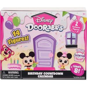 Disney Doorables Countdown to Birthday Calendar, Collectible Blind Bag Figures, Kids Toys for Ages 5 Up, Amazon Exclusive by Just Play(Calendar)