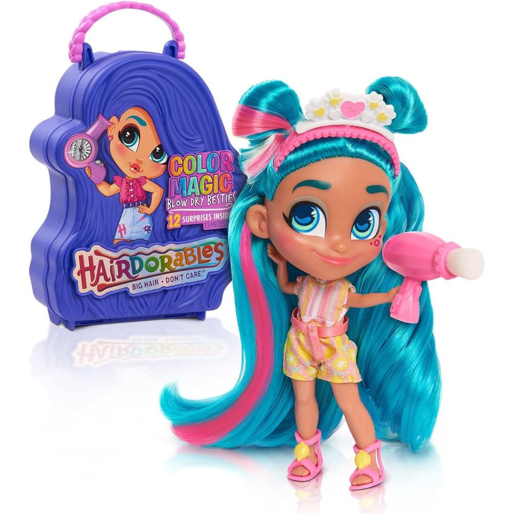 image:imageHairdorables Collectible Doll Color Magic Blow Dry Besties Series 6 styles and case colors may vary each sold separately Kids Toys for Ages 3 Up by Just Play