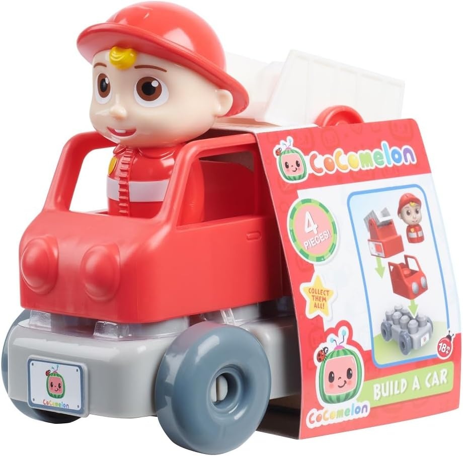 image:imageCocomelon Build A Vehicle Playset Includes 3 Vehicle Sets Styles May Vary Officially Licensed Kids Toys for Ages 18 Month by Just Play